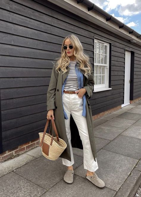 Birkenstock Outfit Spring, Boston Outfits, Birkenstock Outfit, Clogs Outfit, Mum Fashion, Autumn Outfit, Look Chic, Look Fashion, Spring Summer Fashion