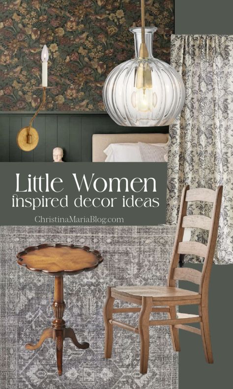 little women cottage inspired design 2 Little Women Interior, Little Women House Interior, Little Women Bedroom, Little Women House Aesthetic, Little Women Home Aesthetic, Little Women Decor, Decorating With Quilts, Little Women House, Little Women Movie Poster