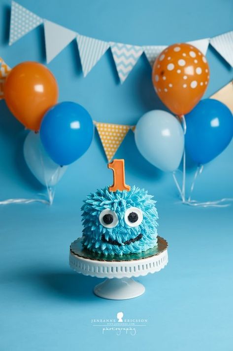 Monster 1st Birthdays, Smash Cake Boy, Monster Birthday Parties, Monster Cake, Monster Theme, Baby Boy 1st Birthday, Monster Birthday, 1st Birthday Cake, Monster Party