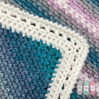 Easy Crochet Peephole Border - Perfect for Baby Blankets! - Snufflebean Yarn Crochet Baby Blanket Borders, Double Crochet Baby Blanket, Crochet Baby Blanket Edging, Crochet Joining, Crochet Edging Patterns Free, Crochet Waffle, Crochet Blanket Border, Crochet Blanket Edging, Crochet Waffle Stitch