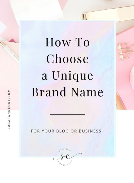 How to make sure you choose a unique brand name for your blog or business (even if you have no ideas) >> Bussines Nails Ideas, Bussines Ideas Names, How To Name Your Online Store, Brand Naming Ideas, Instagram Business Name Ideas, Perfume Store Name Ideas, Esthetician Business Names Ideas, Nail Bussines Name Ideas, Esthetician Brand Name Ideas