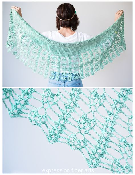 A gorgeous new shawl pattern for you, designed for us by Kristina Smiley! This pattern is designed Crescent Shawl Pattern, Shawl Pattern Crochet, Crescent Shawl, Expression Fiber Arts, Crochet Shawl Pattern, Crochet Wrap Pattern, Crochet Hack, Crochet Shawl Pattern Free, Crochet Vest Pattern