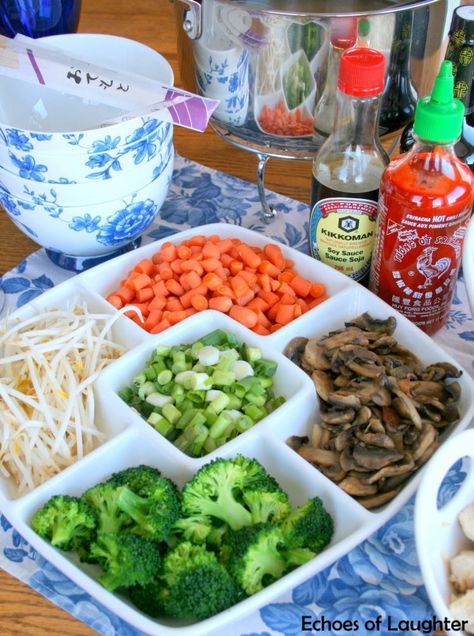 Make An Asian Noodle Bar - Echoes of Laughter Ramen Party, Chinese Food Buffet, How To Make Noodles, Rice Bar, Soup Bar, Ramen Noodle Bowl, Ramen Bar, Asian Rice, Asian Noodle