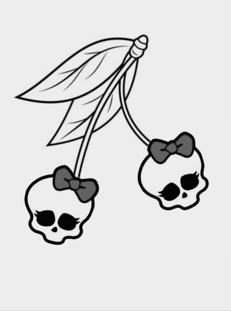 Y2k Outline Drawing, Simple Creepy Tattoo Designs, Monsterhigh Tattoos, Clawdeen Tattoo, Goth Tattoo Flash Sheet Simple, Skelanimals Tattoo, Draculaura Tattoo Ideas, Y2k Flash Tattoo, Easy Goth Drawings