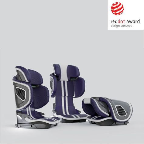 A child-safe car seat designed for children 3 to 12 years old, or between 100 and 150 centimetres in height. . . . . . . . . . #RedDotAward #DesignConcept #RedDotWinner #DesignAward #childhood #gooddesign #designedby #MybabyResearchInstitute Safe Cars, Child Car Seat, Playroom Furniture, Seat Design, Car Safety, Play House, Child Safety, Red Dots, Tricycle