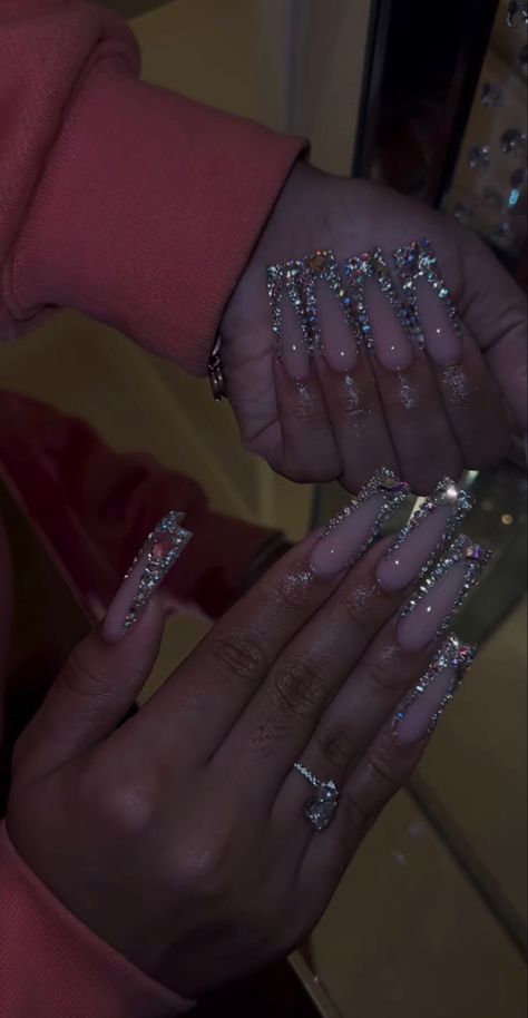 Birthday Nails Sagittarius, Nails Sagittarius, Sagittarius Nails, Baddie Birthday Nails, Baddie Birthday, Cute Nails Ideas, Fye Nails, Birthday Nail, Long Square Nails