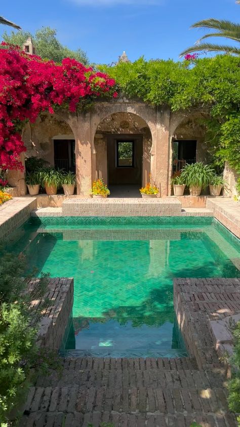 Jasper Conran (@jasperconran) • Instagram photos and videos Morocco Villa, Morocco Tourism, Roman Pool, Moroccan Houses, Hacienda Homes, Mediterranean Aesthetic, Tangier Morocco, Hotel Exterior, Jasper Conran