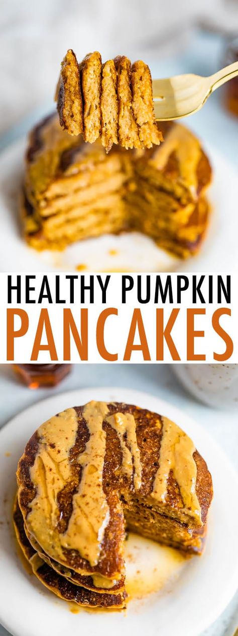 Healthy Pumpkin Pancakes Pumpkin Cottage Cheese, Easy Fitness Meals, Healthy Pumpkin Pancakes, Pumpkin Pancakes Easy, Pumpkin Cottage, Pumpkin Pancake Recipe, Pancake Calories, Easy Autumn Recipes, Fall Recipes Healthy