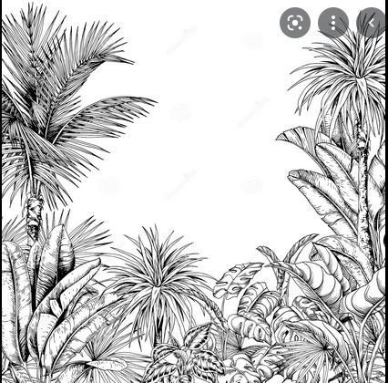 Jungle Pencil Drawing, Jungle Room Decor, Jungle Drawing, Garden Sketch, Jungle Tattoo, Forest Coloring Pages, Biblical Artwork, Paradise Plant, Jungle Scene