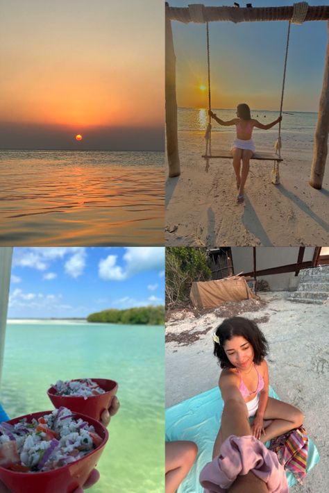 Visita a la isla Holbox en México, una de las mejores experiencias que he vivido. Fauna marina increíble y los mejores atardeceres que he visto nunca Fauna Marina, Papaya, Vision Board, Instagram