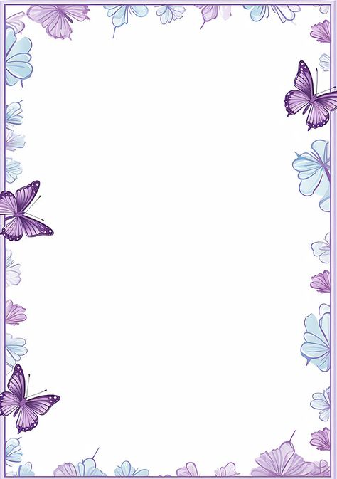 Background Images Butterfly, Wallpaper For Project, Butterfly Frame Background, Butterfly Border Design, Cute Borders Designs, Background With Border, Aesthetic Boarders Designs, Page Boarders, Background Butterfly