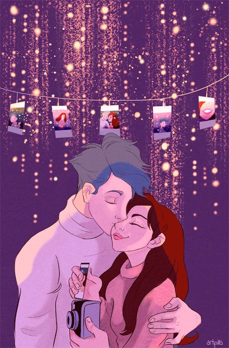 artpills-blog: “ “ MERRY CHRISTMAS!!!111 I’m wishing you to spend this day with someone you truly love! And let this magic moment be just one of many many more ” and here goes some V x MC on Christmas day, the pre story picture is here :) the perfect... Love Animation Gif, Romance Covers Art, This Magic Moment, Animation Gif, Animation Artwork, Cute Couple Drawings, Cartoons Love, Cute Couple Art, Mystic Messenger