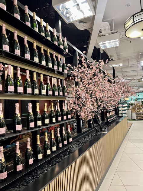 Everyone needs a champagne wall, well at least I certainly do. This beautiful display caught my eye as I took a wander through Bobby & Co in Bournemouth. It is definetly a shop I will be revisiting at Christmas for presents. #champagne #champagnewall #moet #cherryblossom #bobbyandco Champagne Collection, Champagne Wall, Bottle Display, Bournemouth, Champagne Bottle, Displaying Collections, Days Out, Wine Rack, Champagne