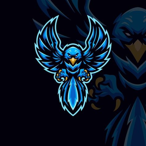 Blue Eagle, Eagle Vector, Bird Logos, Eagle Logo, Game Logo, Blue Logo, Animal Logo, Sports Logo, Graffiti Art