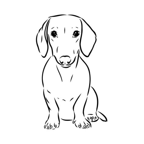 Dash Hound, Biker Dog, Dog Outline, Dog Skeleton, Dachshund Art, Dog Sketch, Weenie Dogs, Vector Sketch, Clipart Black And White