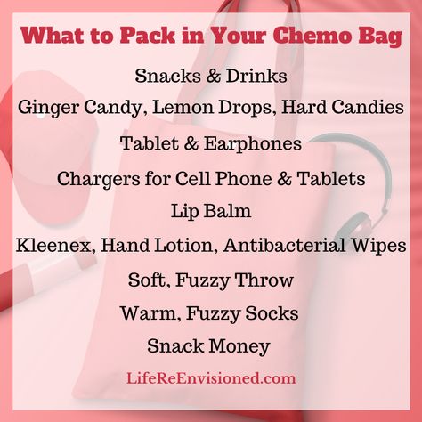 What to Pack in Your Chemo Bag Chemo Bag, Chemo Tips, Langerhans Cell, Chemo Care, Antibacterial Wipes, Breast Health, Staying Healthy, Keeping Healthy, Emergency Kit