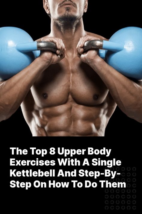 If you've been on the lookout for a new upper body workout involving building strength with kettlebells then this article is for you. Many people skip over kettlebell training when they have things like dumbbells and barbells, but if you're bored of doing the same exercises or simply want to increa Kettlebell Upper Body Workout, Upper Body Workout Men, Upper Body Kettlebell, Upper Body Kettlebell Workout, Kettle Bell Workout Men, Upper Body Workouts, Upper Body Exercises, Kettlebell Challenge, Kettlebell Exercises