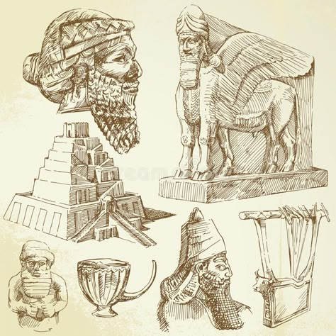 Ancient mesopotamian art. Hand drawn collection , #Affiliate, #art, #mesopotamian, #Ancient, #collection, #drawn #ad Mesopotamia Drawing, Babylon Art, Mesopotamian Art, Ancient Persian Art, Persian Tattoo, Ancient Babylon, Ancient Sumerian, Ancient Drawings, Collection Illustration