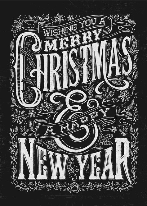 Free Printable Christmas Greeting Card New Year Chalkboard, Chalk Typography, Chalkboard Typography, Christmas Typography, Business Holiday Cards, Chalk Lettering, Christmas Chalkboard, Chalk It Up, Christmas Card Template