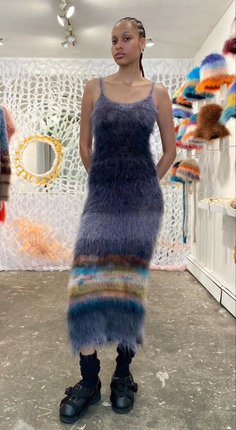 nong rak mohair dress Mohair Knit Dress, Hand Knit Dress, Nong Rak, Mohair Dress, Hand Knitted Dress, Slay Outfits, Mohair Knit, Editorial Shoot, Summer Crochet