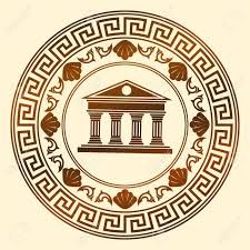 Vector Greece Ornament. Temple Of The Olympian Gods With Columns And Graphic Elements. Royalty Free SVG, Cliparts, Vectors, And Stock Illustration. Image 50476721. Hercules Symbol, Bats Tattoo Design, Olympian Gods, Empire Logo, Greek Symbol, Greek Columns, Greek Pattern, Ancient Greek Art, Egyptian Symbols