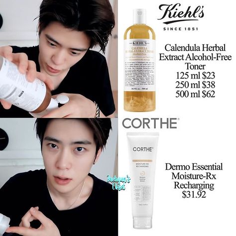 #jaehyun #skincare #routine #kiehl's #corthe #nct127 Kpop Beauty Tips, Alcohol Free Toner, Ethereal Makeup, روتين العناية بالبشرة, Makeup Swatches, Cosmetic Skin Care, Health Skin Care, Body Skin Care Routine, Beauty Life Hacks Videos