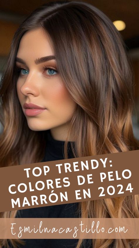 ✨🌟 ¡Descubre los top colores de pelo marrón para 2024! 🌟✨ Desde tonos chocolate profundo 🍫 hasta reflejos caramelo 🍬, encuentra el tono ideal que realce tu estilo. ¡Atrévete a transformar tu look! 💇‍♀️🔥 #ColorDePelo #Trendy2024 #EstiloPerfecto Pelo Chocolate Caramelo, Pelo Color Chocolate, Hair Color For Dark Skin Tone, Pelo Chocolate, Carmel Hair Color, Hair Color For Dark Skin, Color Castaño, Fashion Hair, Balayage