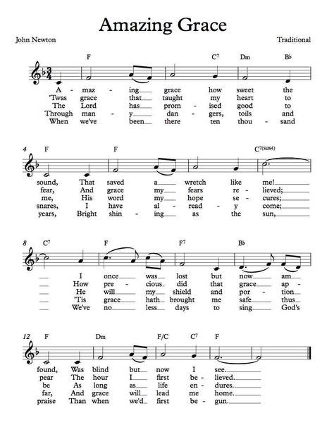 Free Sheet Music - Free Lead Sheet -Amazing Grace by John Newton in Db, D, F, G, Ab, and Bb Major Autoharp Sheet Music, Amazing Grace Guitar Chords, Never Gonna Give You Up Sheet Music, My Heart Will Go On Violin Sheet Music, Great Is Thy Faithfulness Sheet Music, Amazing Grace Sheet Music, Sheet Music With Letters, Clarinet Music, Hymn Music