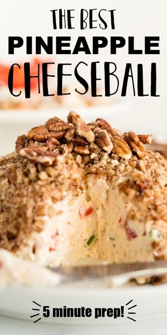 This pineapple cheese ball recipe is an old family recipe that gets rave reviews every time I serve it! It only takes 5 minutes to prep so it's super easy! Everyone will want to know your secret! #cheeseballrecipe #cheeseball #appetizer #appetizerrecipe #creamcheese #pecans #holidayappetizer Pineapple Cheese Ball Recipes Best, Cream Cheese Pineapple Ball, Cheese Ball Recipes Easy Pineapple, Pineapple Pecan Cheese Ball, Cheese Ball Recipes With Pineapple, Cheeseball Recipes With Pineapple, Pineapple Cheeseball Easy, Hawaiian Cheese Ball, Pineapple Cheese Ball With Pecans