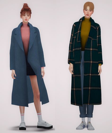 BinSuiSimmer — by2ol: LONG COAT DOWNLOAD  (Please click right... Sims 4 Winter Jacket, Die Sims 4, Sims 4 Cc Makeup, Sims 4 Cc Skin, Sims 4 Dresses, Sims 4 Mm, Sims 4 Characters, The Sims 4 Download, Sims Four