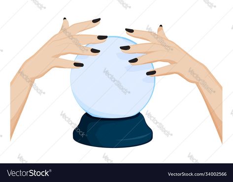 Fortune Teller Ball, Crystal Ball Illustration, Ball Vector, Fortune Teller, Crystal Ball, Adobe Illustrator, Astrology, White Background, Vector Images