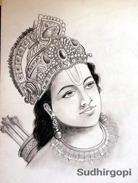 Rangoli Sketch, Devotional Tattoo, Target Art, Mom Drawing, Ram Tattoo, Pencil Sketch Portrait, Sketch Images, Easy Mandala, Radha Painting