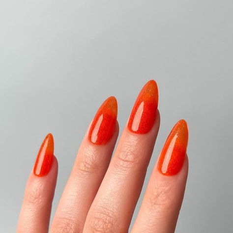 Eman • Nail Artist | Content Creator on Instagram: "Lights Lacquer, Catch Me in Capri 🛵🍝🥖  🍊Aperol Spritz, Anyone? - A sheer red-orange polish with a fine multicolor shimmer finish Shown in 3 coats!  • use code COLORNOOK to save on your purchase @lightslacquer or use the affiliate link in my bio!   • use code THECOLORNOOK to save on your purchase @nominal or use the affiliate link in my bio!   #summercollection #lightslacquer #nailpolish #photoshoot #catchmeincapri #summervibes #santorini #mediterraneanvibes #summernailpolish #nailartist #aperol #aperolspritz #orangenails #aestheticnails summer vibes aperol spritz shimmer nail polish orange nails" Aperol Nails, Aperol Spritz Nails, Lights Lacquer, Summer Nail Polish, Shimmer Nail Polish, Orange Nails, Aperol Spritz, Nail Artist, Content Creator