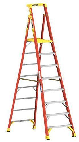 Podium Stepladder, 8 ft, Fiberglass, 300 lb 3 Step Stool, 3 Step Ladder, Ladders & Scaffolding, Platform Ladder, Step Treads, Closet Design Layout, Step Ladders, Front Steps, Chest Freezer