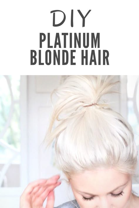 A helpful DIY guide to Platinum Blonde Hair featuring Jill from Sutton and Grove. #platinumblondehair #platinumblonde #diyplatinumblonde #platinumdiy Platinový Blond, Blonde Hair At Home, Platinum Blonde Hair Color, White Blonde Hair, Hair Diy, Bright Hair Colors, Platinum Hair, Super Hair, Bright Hair