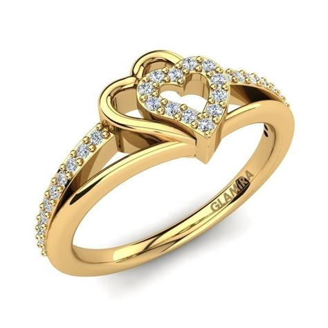 Couple Ring Design, Logam Mulia, Gold Finger Rings, Rings Couple, Engagement Rings Couple, Gold Heart Ring, Gold Necklace Indian Bridal Jewelry, Gold Chains For Men, Gold Rings Fashion