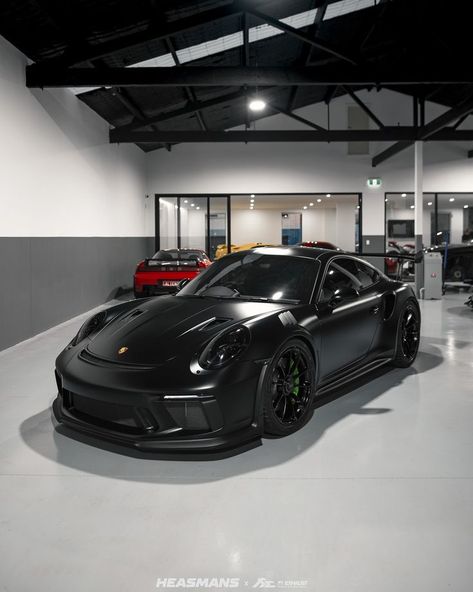 Black Out Cars, Black Gt3 Rs, Porsche Gt3 Rs Black, Cars Pfp, Porsche Techart, Car Pfp, Blacked Out Cars, 991 Gt3 Rs, Laferrari Aperta