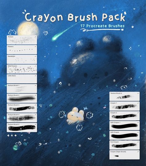 Crayon Brush Pack (Procreate) ⊹₊ : ˚ - GUMMY's Ko-fi Shop - Ko-fi ❤️ Where creators get support from fans through donations, memberships, shop sales and more! The original 'Buy Me a Coffee' Page. Procreate Pens, Brush Procreate Free, Texture Brushes Procreate, Illustrations Procreate, Organic Artwork, Material Studies, Brush Texture, Brush Procreate, Best Procreate Brushes