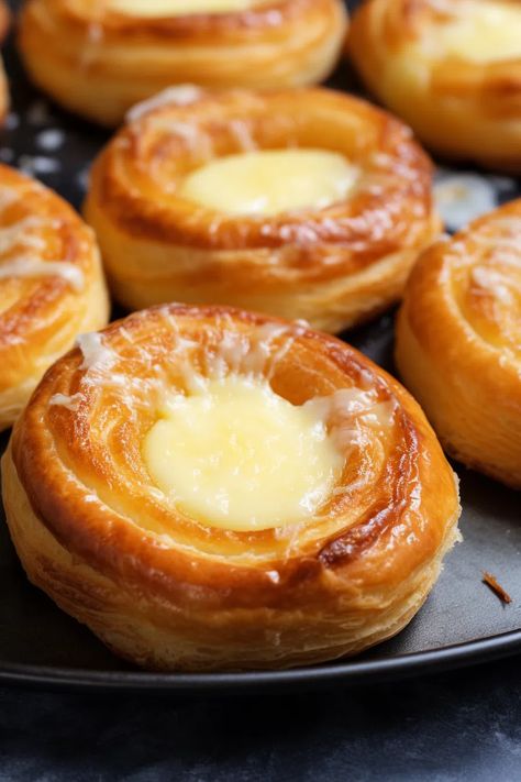 Cheese Danishes - That Oven Feelin Danish Pastry Aesthetic, Cheese Danish Aesthetic, Cheese Danishes, Danish Aesthetic, Cheese Danish Recipe, Cream Cheese Crescent Rolls, Lemon Cheese, Puff Pastry Desserts, Cheese Danish