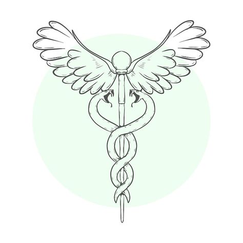 Free vector hand drawn medical and pharm... | Free Vector #Freepik #freevector #pharmacy-snake #personal-logo #medical-snake #logo Snake Medical, Pharmacy Symbol, Anti Venom, Snake Logo, Psd Icon, Personal Logo, Vector Hand, Vector Photo, Venom