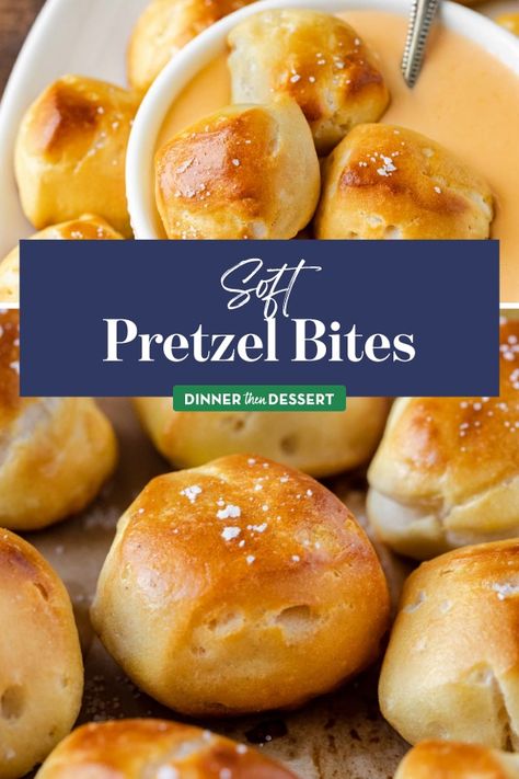 Easy Soft Pretzel Bites recipe hack for bite-sized semi homemade pretzels using biscuit dough! With a creamy cheddar cheese dipping sauce. Mini Pretzel Bites With Biscuit Dough, Easy Soft Pretzel Bites, Soft Pretzel Bites Recipe, Taverns Recipe, Lasagna Dip, Stuffed Pretzels, Oktoberfest Recipes, Pretzel Bites Recipe, Ball Food