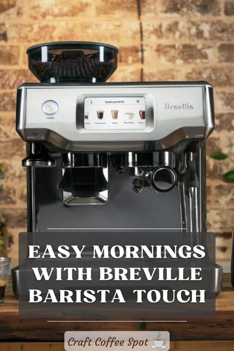 Breville Barista Touch espresso machine on a kitchen counter. Breville Barista Touch, Espresso Machine Recipes, Diy Kombucha, Breville Espresso Machine, Breville Espresso, Espresso At Home, Best Espresso Machine, Coffee Ritual, Party Punch