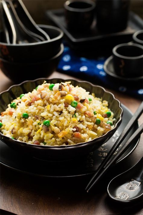 Chinese Food Fried Rice, Yangchow Fried Rice Recipe, Yang Chow Fried Rice Recipe, Chowking Style Fried Rice, Pf Changs Chicken Fried Rice, Lap Cheong Fried Rice, Yang Chow Fried Rice, Yangzhou Fried Rice, Rice Meals