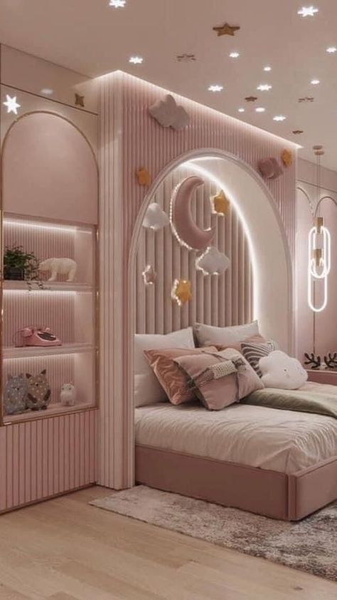 Unique Bedroom Ideas, Bedroom Design Modern, Kids Bedroom Walls, Kids Bedroom Design, Apartment Layout, Girl Bedroom Designs, Modern Bedroom Design, Small Studio, Small Room Bedroom