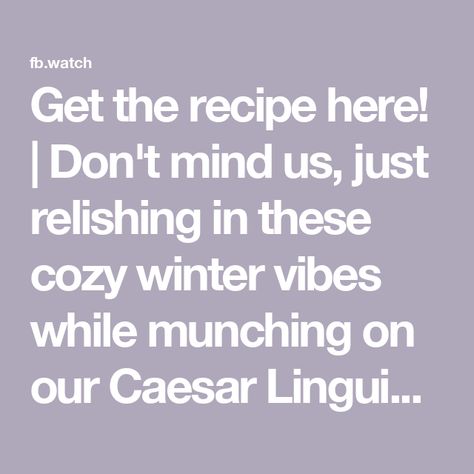 Get the recipe here! | Don't mind us, just relishing in these cozy winter vibes while munching on our Caesar Linguine Carbonara!😋 | By Ken's Steak House DressingsFacebook Linguine Carbonara, Cozy Winter Vibes, House Dressing, Steak House, Winter Vibes, Linguine, Cozy Winter, Relish, The Recipe