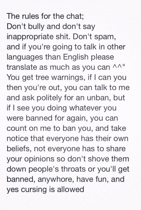 Rules For Group Chat, Gc Rules Ideas, Group Chat Rules, Group Chat Ideas, Subliminal Playlist, Snapchat Group Chat, Snapchat Groups, Group Rules, My Rules