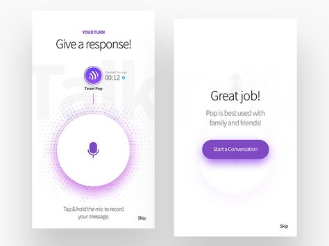 Pop Chat Ux Examples, Chatbot Design, Music Player App, Voice App, Android App Design, Digital Design Trends, Ui Ux App, Interactive Presentation, App Interface Design