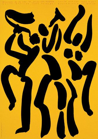 Arte Jazz, Modern Graphic Art, Jazz Poster, Jazz Art, Musical Art, Jazz Festival, Poster Collection, Festival Posters, Black And Yellow