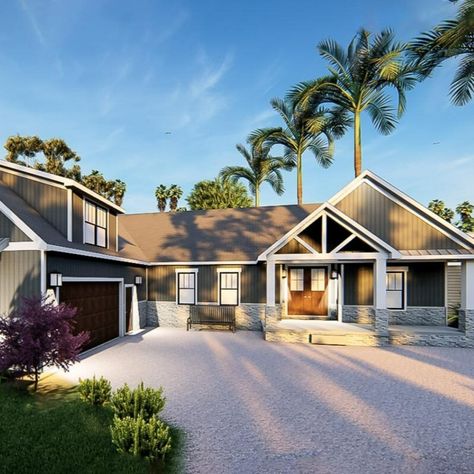 4 Bed / 2.5 Bath - 3,225 SqFt House Plan With Front Garage, House Plan With Courtyard Garage, Courtyard Garage Entry House Plans, L Shape House Plans With Garage, L Shaped Floor Plans Open Concept, Craftsman House Plans 4 Bedroom, L Shaped House Plans 4 Bedroom, L Shaped House Plans With Garage, Courtyard Garage House Plans