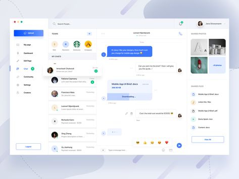 Chat 2x Chat App Web Design, Ui Design Web Application, Chat App Ui Design, Chat Ui Design Mobile, Chat Bot Ui Design, Task Management Ui, Design Sites, Wireframe Design, Ui Design Dashboard